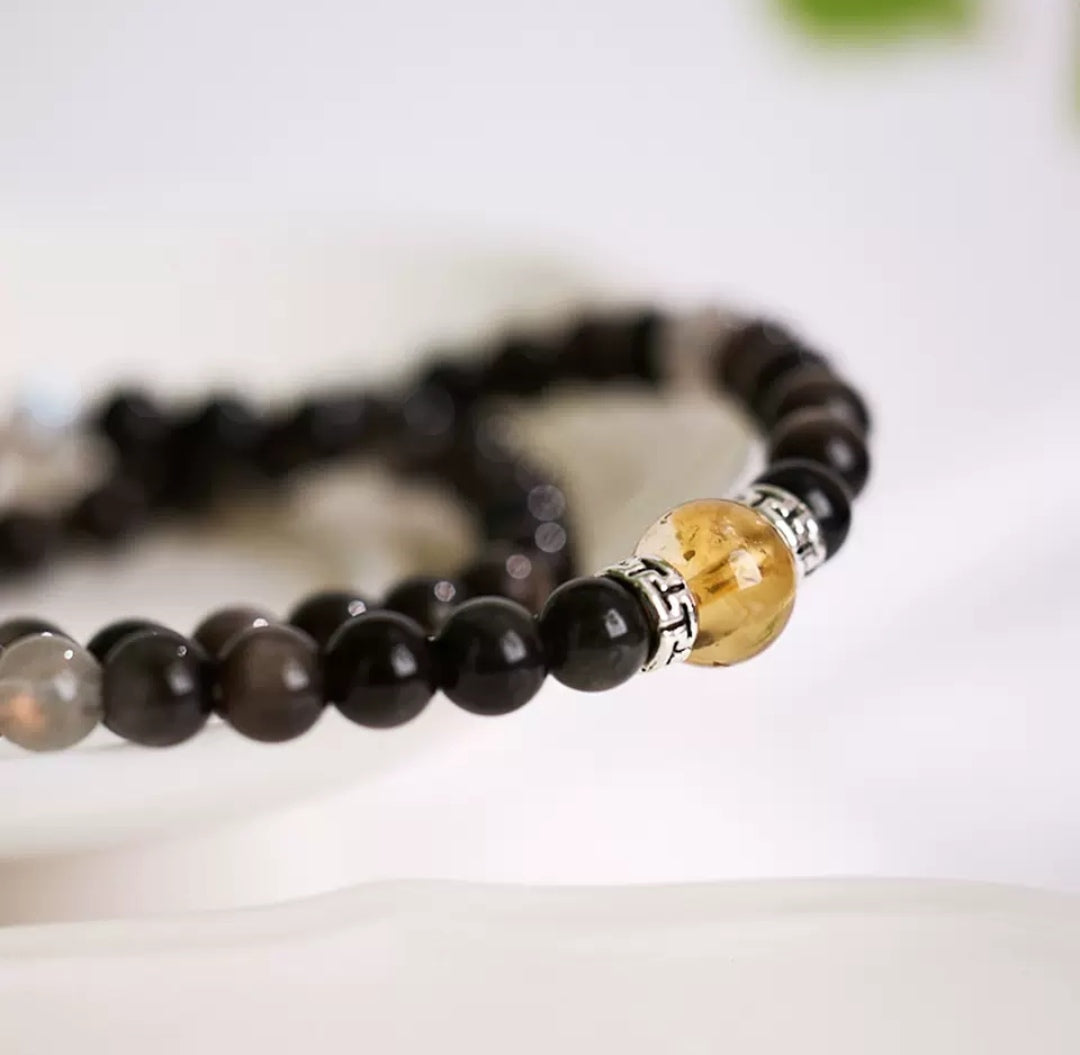 Obsidian Citrine Strings