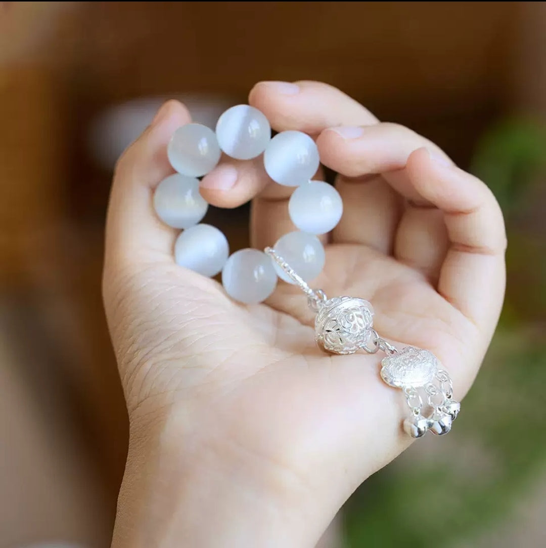 Cat's Eye Stone Bell Handle