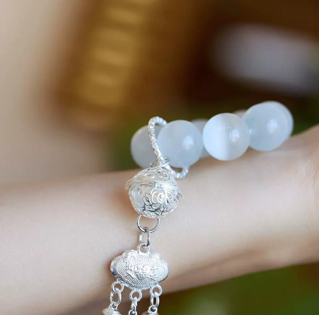 Cat's Eye Stone Bell Handle