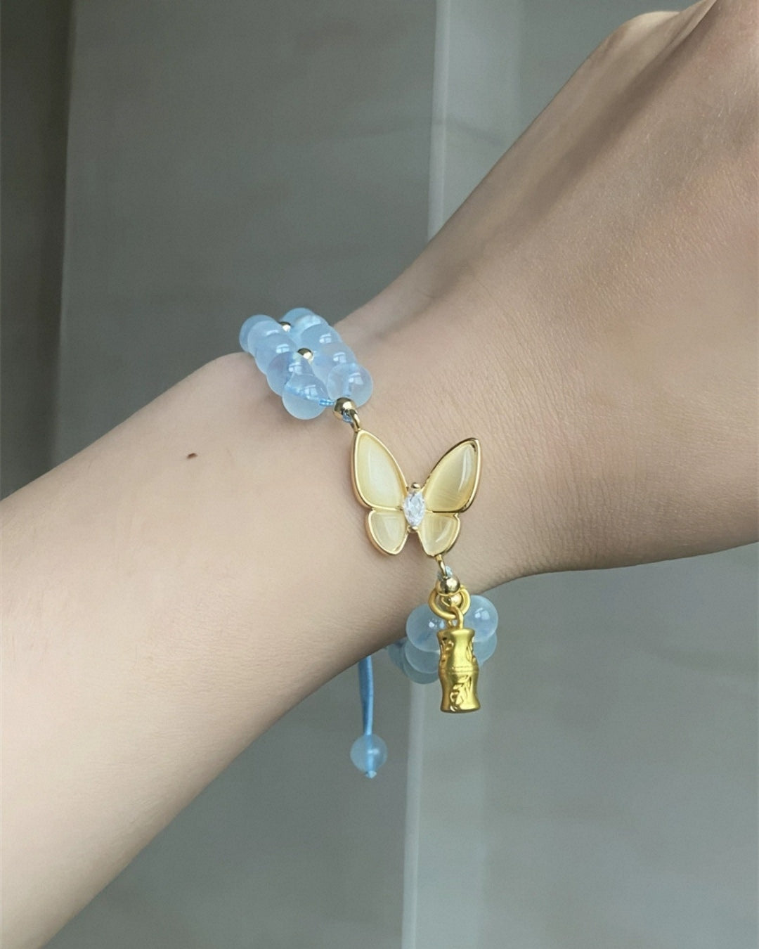 Butterfly Aquamarine Bracelet