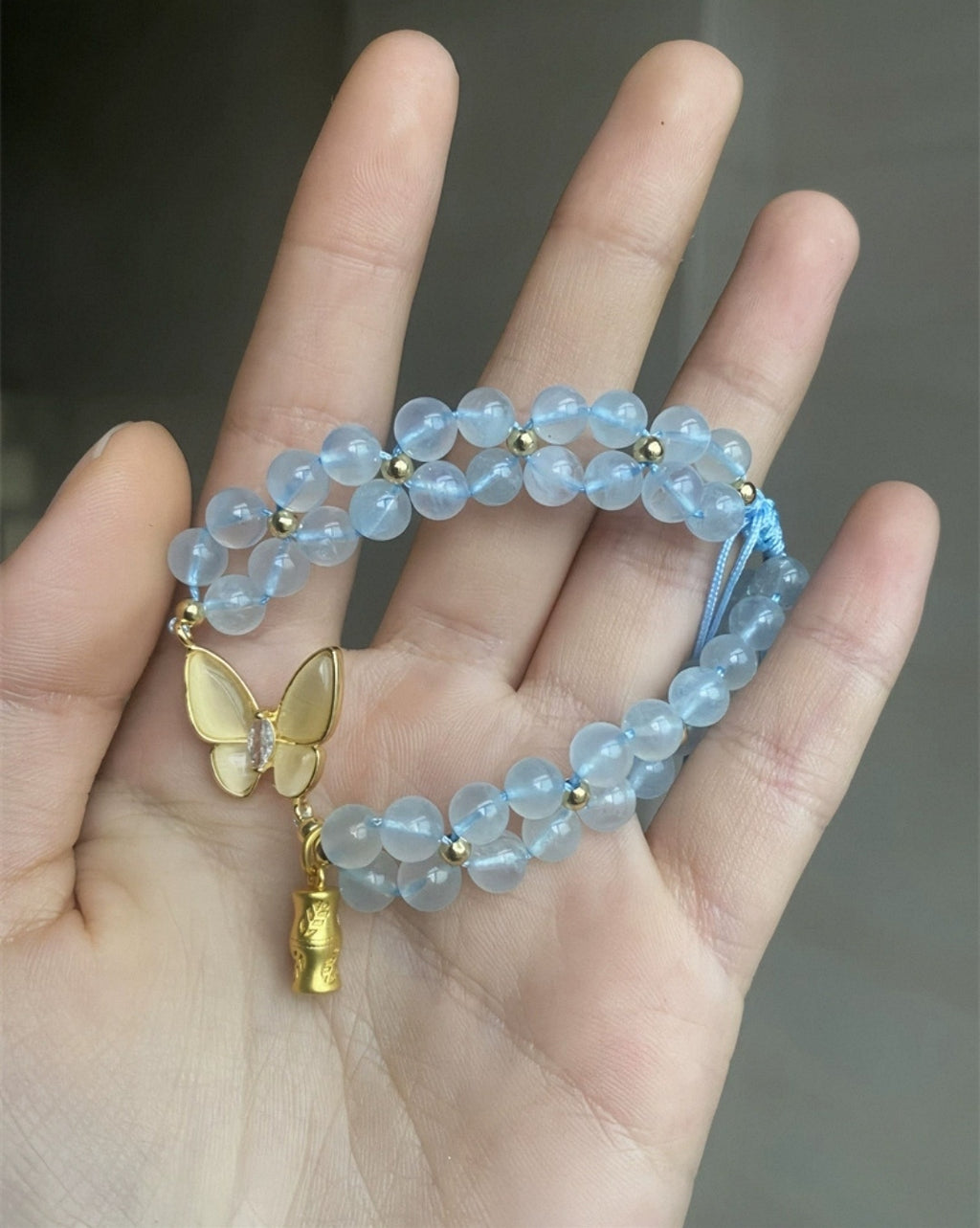 Butterfly Aquamarine Bracelet