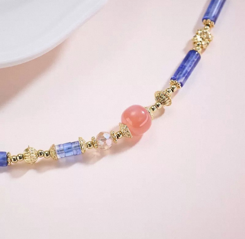 Blue Salt Spring Agate Necklace