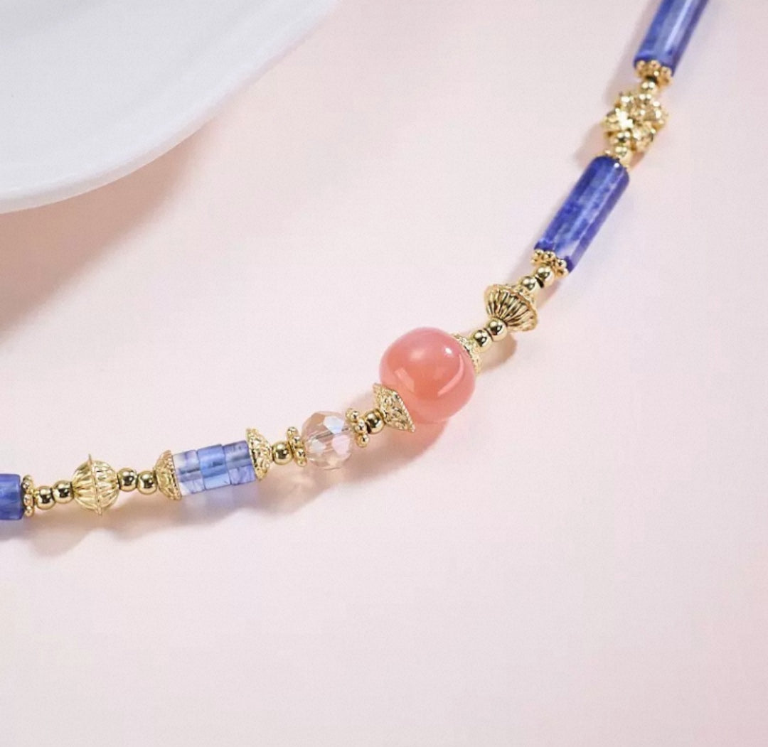 Blue Salt Spring Agate Necklace