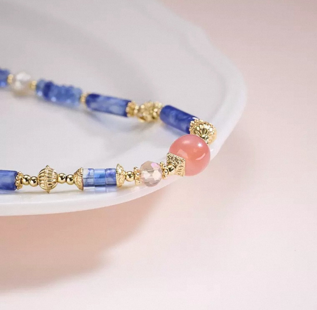 Blue Salt Spring Agate Necklace
