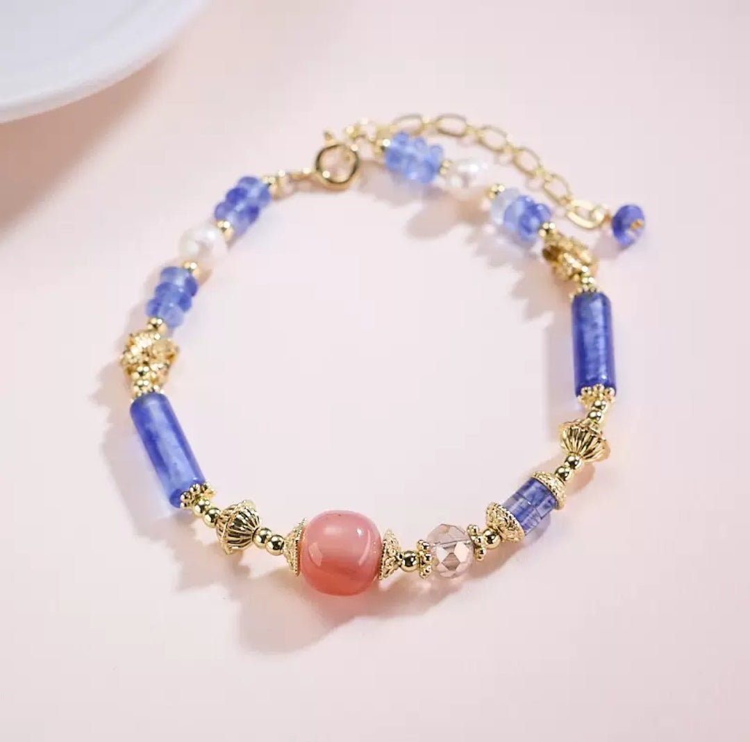 Blue Salt Spring Agate Bracelet