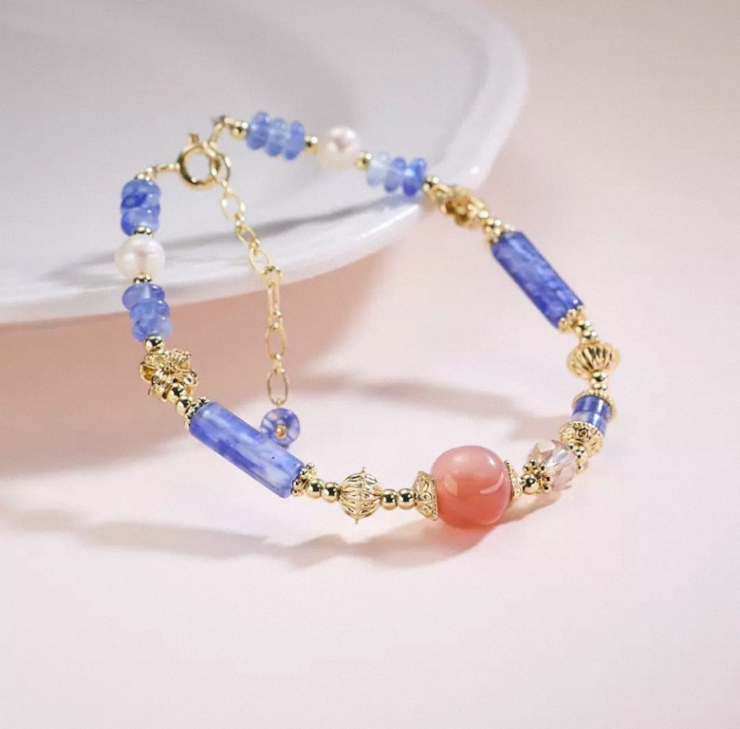 Blue Salt Spring Agate Bracelet
