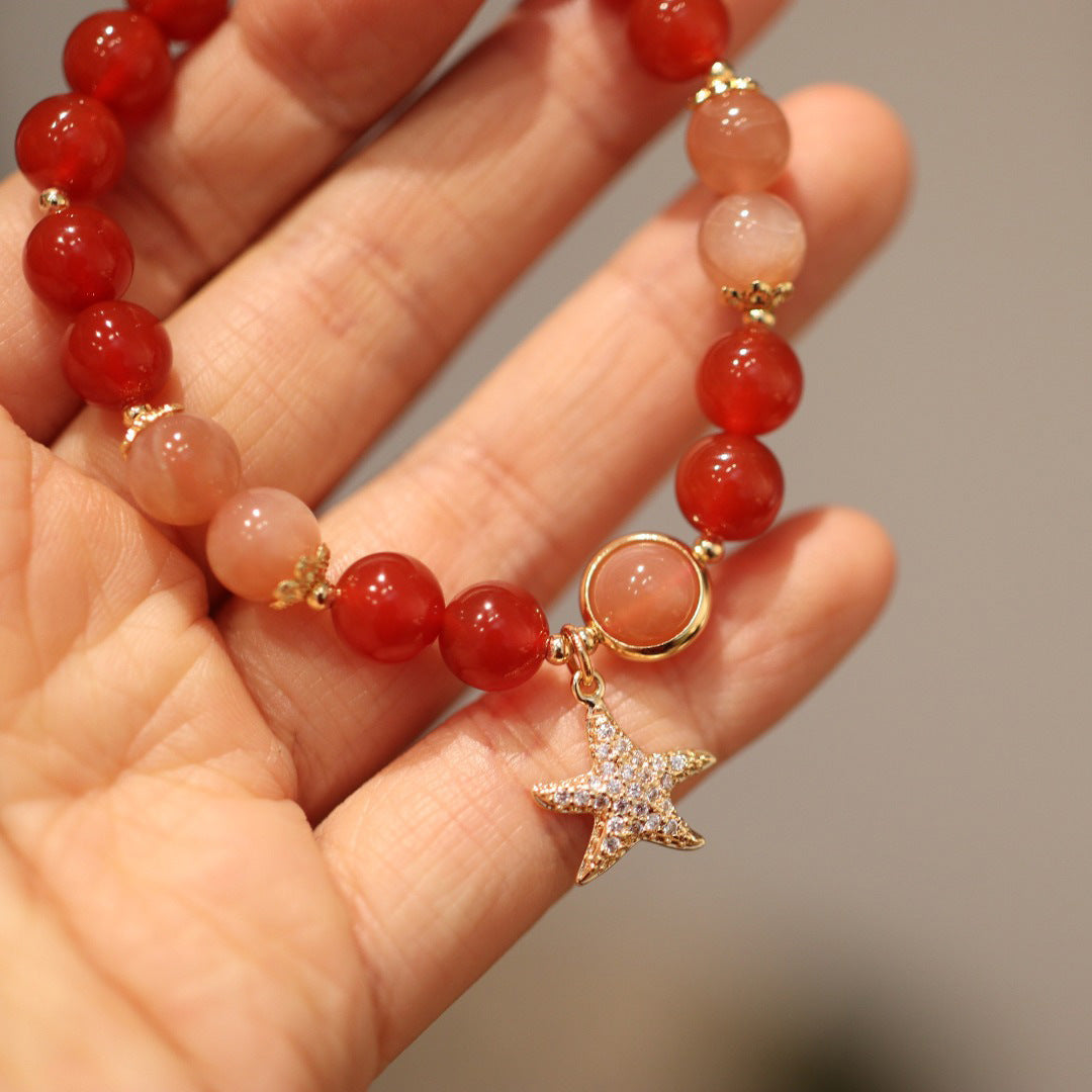 Sunstone Orange Moonstone Bracelet