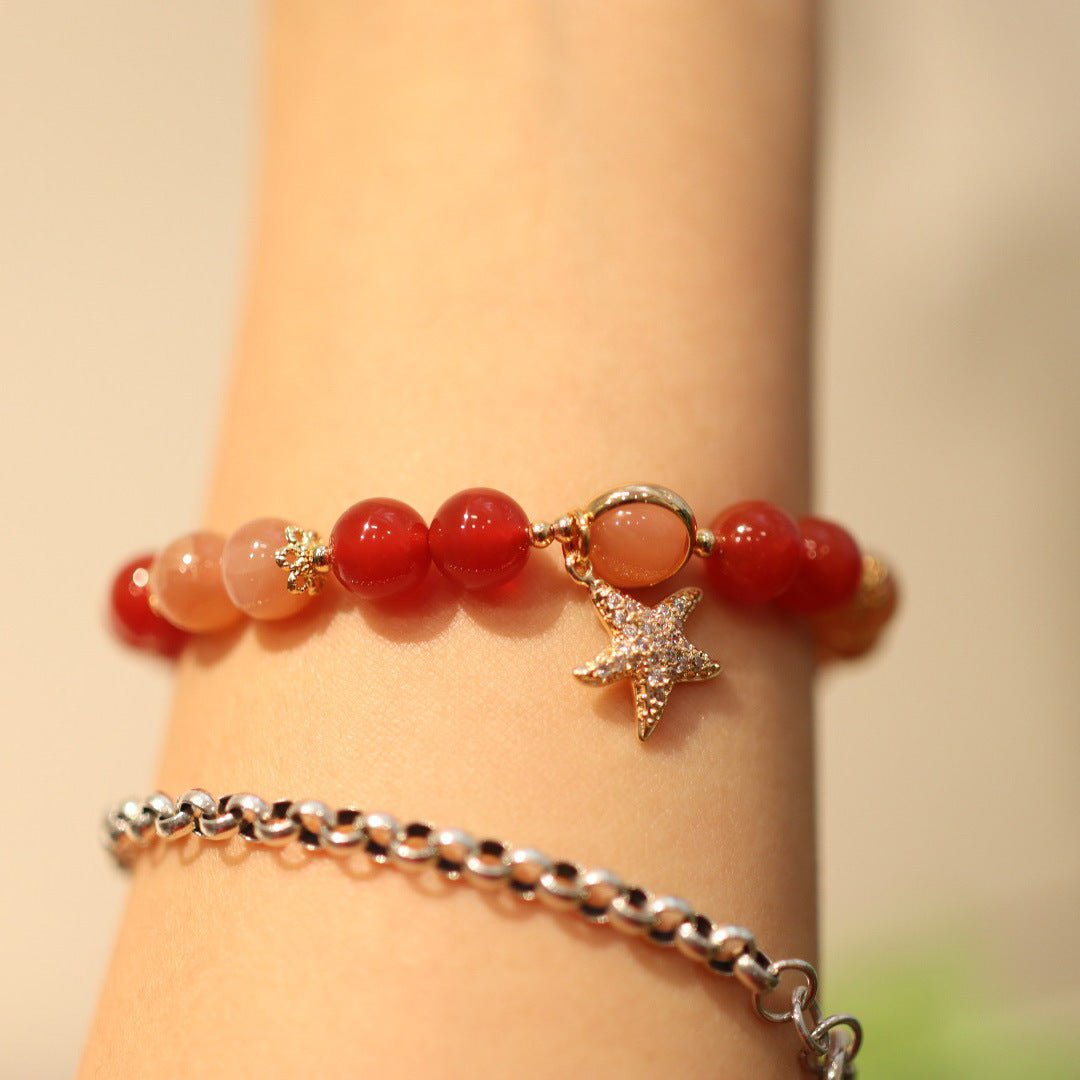 Sunstone Orange Moonstone Bracelet