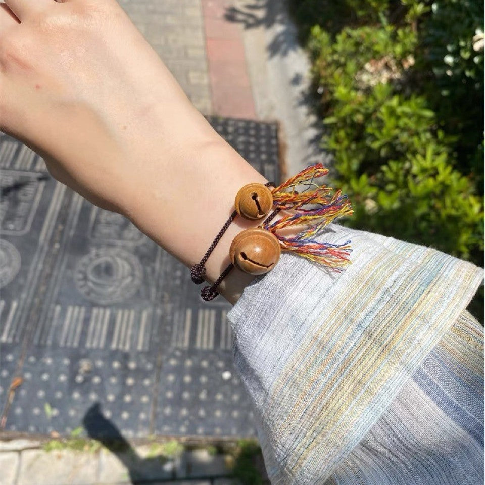 Mahogany Bell Colorful Rope Bracelet