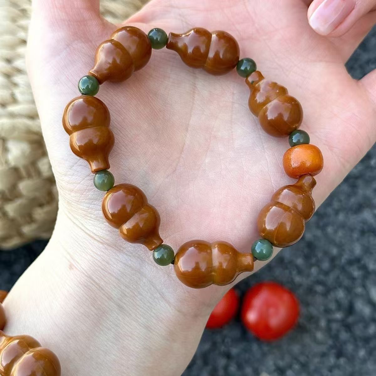 Gourd Shaped Olive Kernel Rosary
