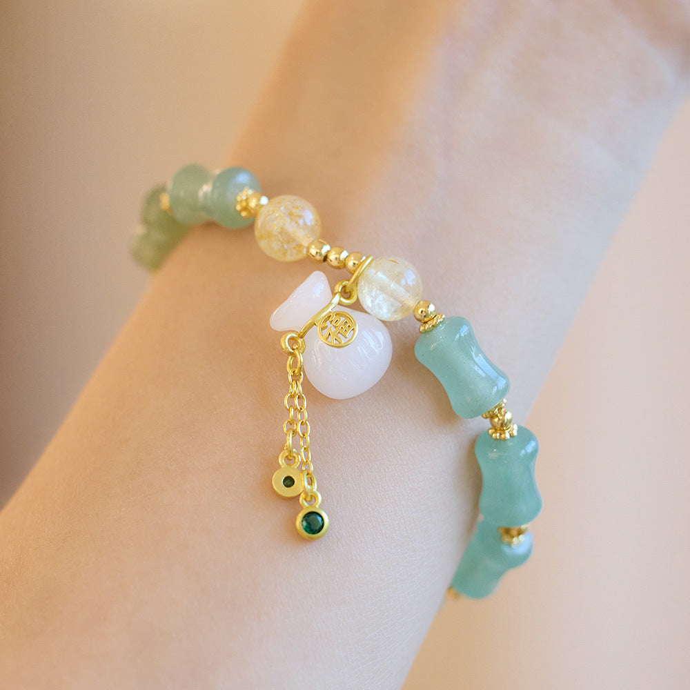 Green Golden Jade Bracelet