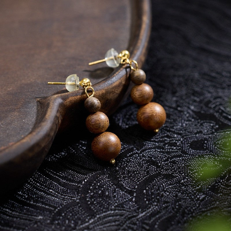 Wishing Tower Sandalwood Earrings