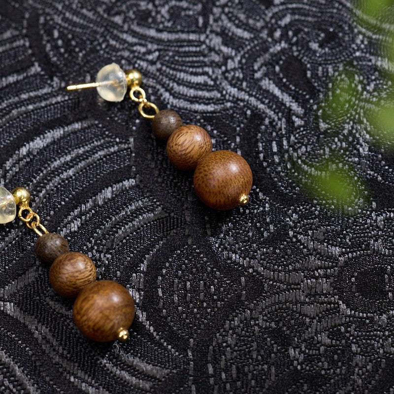 Wishing Tower Sandalwood Earrings