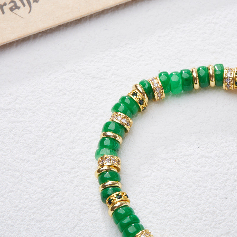 Dry Green Jadeite Bracelet